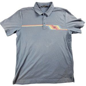Travis Mathew BYOB Polo Mens XL Gray Short Sleeve Shirt Casual Comfort Outdoors